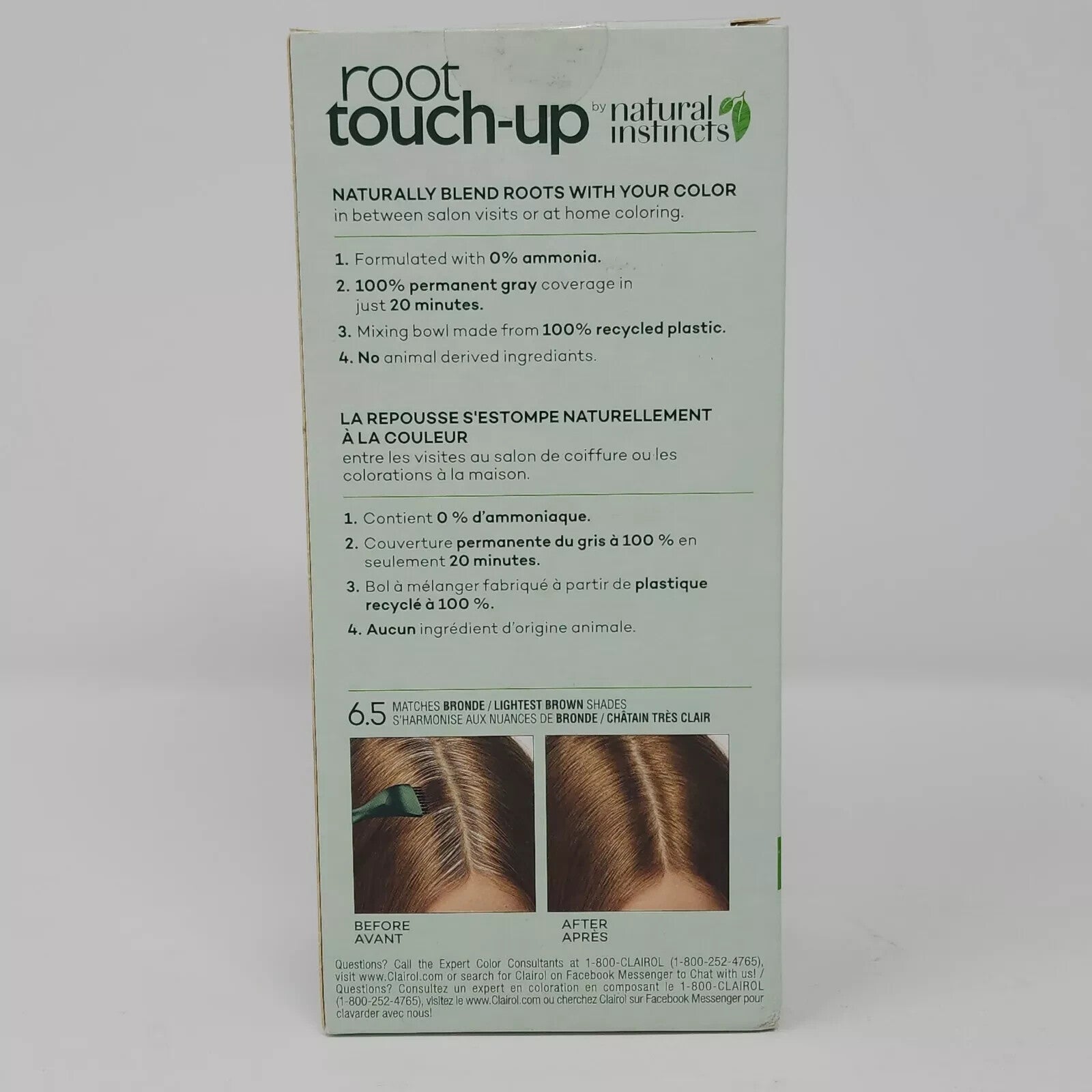 Clairol Root Touch-Up by Natural Instincts 6.5 Bronde/Lightest Brown, NIB