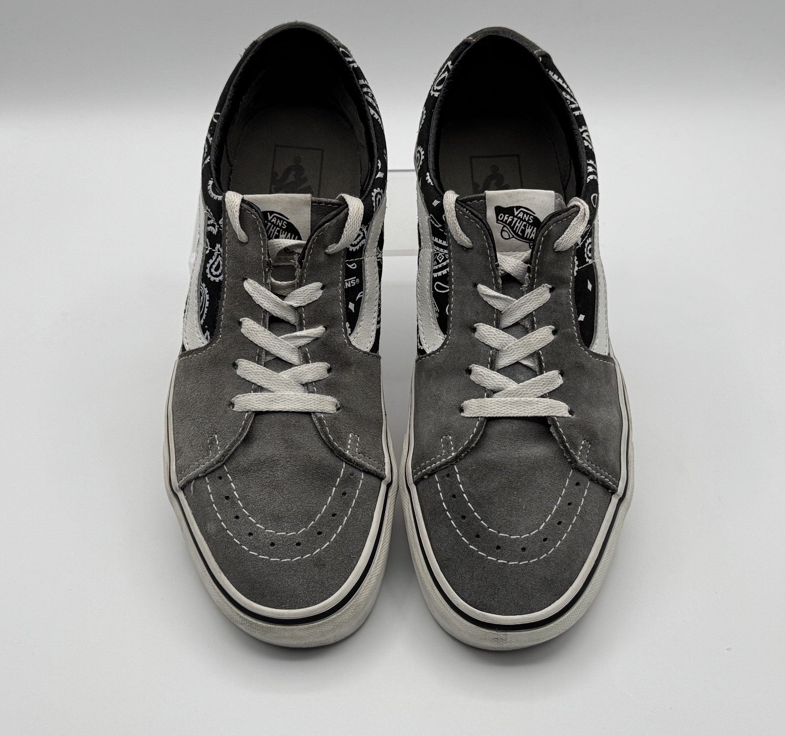 Vans SK8 Low Paisley Gray Unisex Sneakers Shoes Men Size: 9.5 Women Size:11, Pre