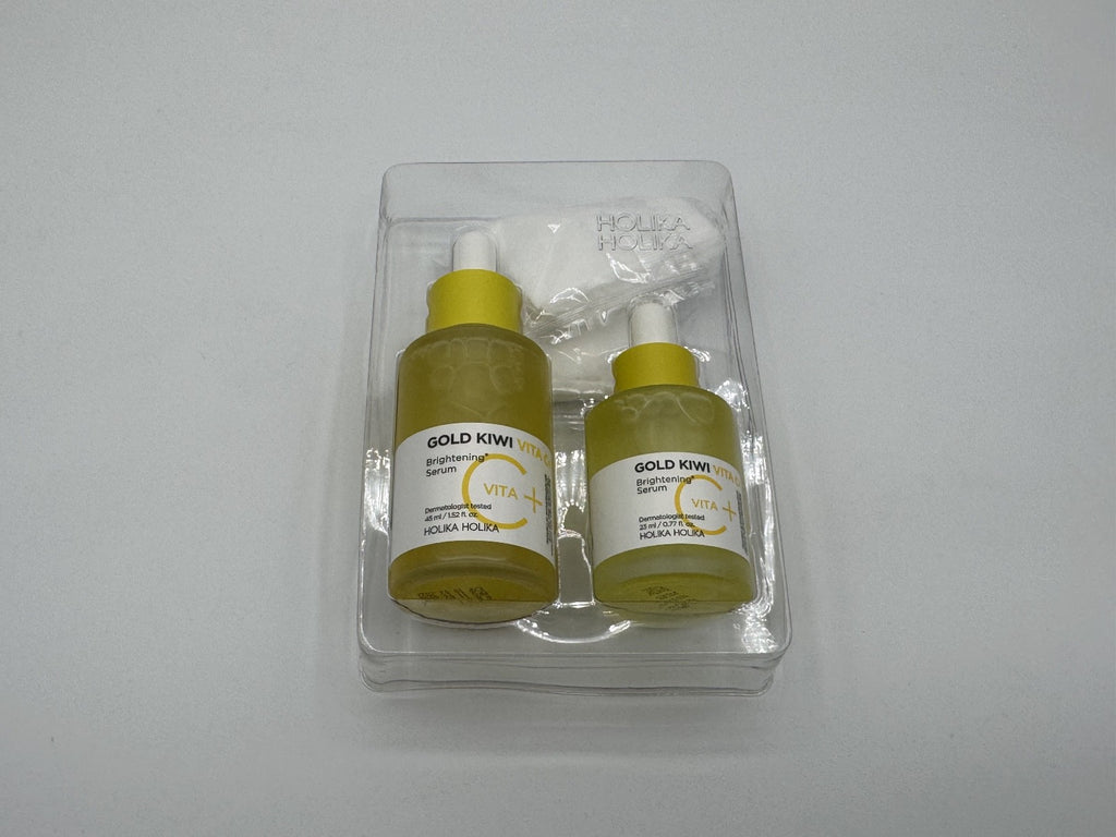 Holika Holika Gold Kiwi Vita C+ Brightening Serum 2pc Set 1.52 oz + 0.77 oz NIB