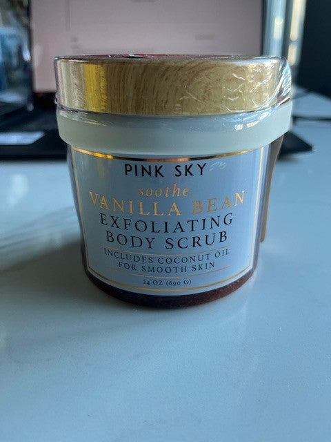Pink Sky Brown Sugar Soothe Vanilla Be Exfoliating Scrub w/Essential Oils SEALED