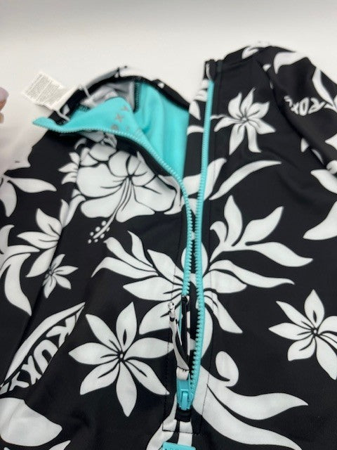 Roxy Girl One Piece Size 16/XL Swimwear Long Sleeve Multicolor Swimsuit,Blk. NWT