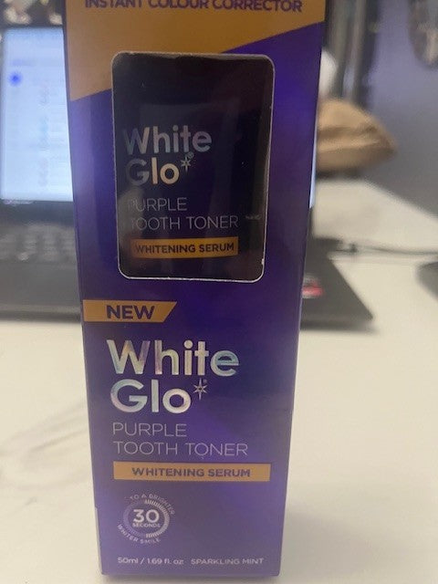 White Glo Purple Tooth Toner Whitening Serum Instant Yellow Teeth Corrector