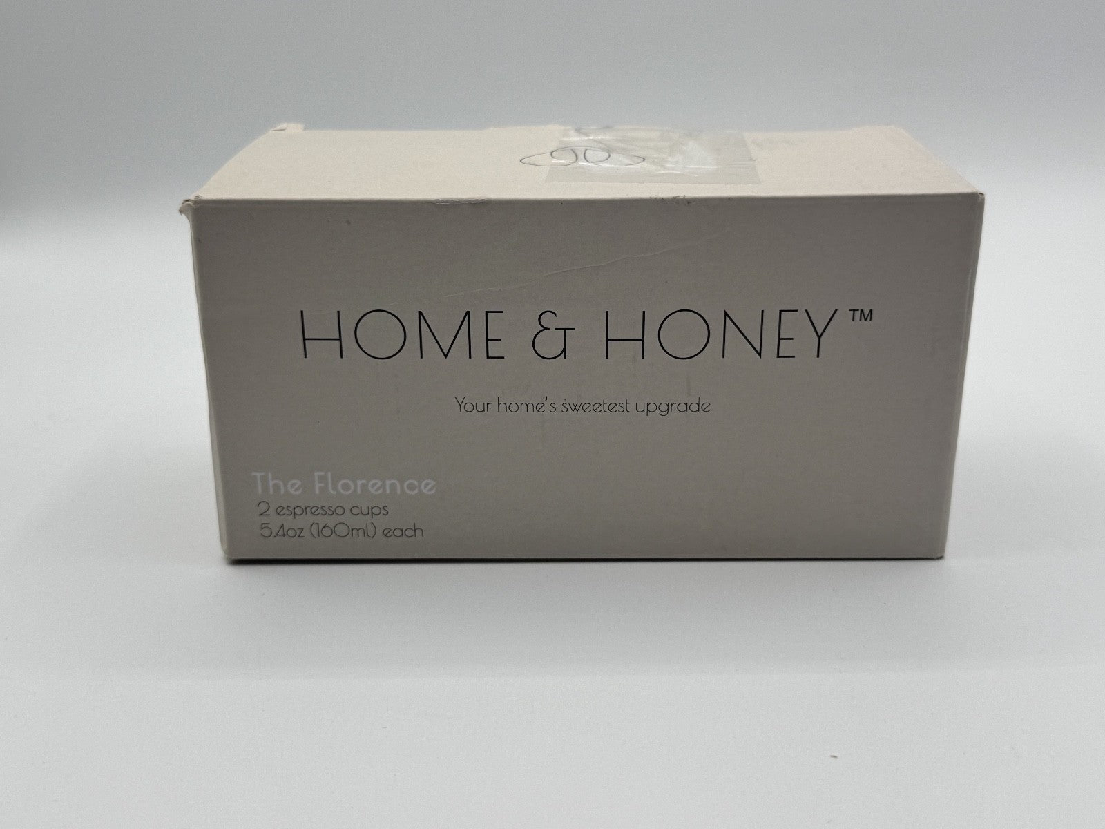 Home & Honey 2pc Espresso Cups 5.4oz, Double Wall Borosilicate Glass NIB