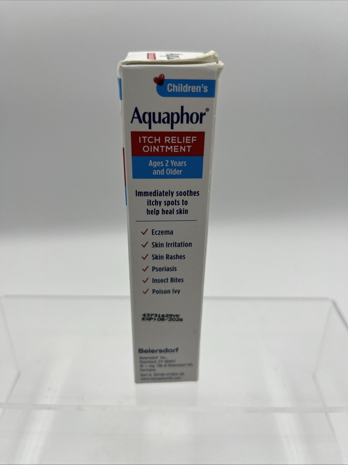 Aquaphor Children's Anti- Itch Relief Ointment 1 oz 1% Hydrocortisone 8/26 NIB