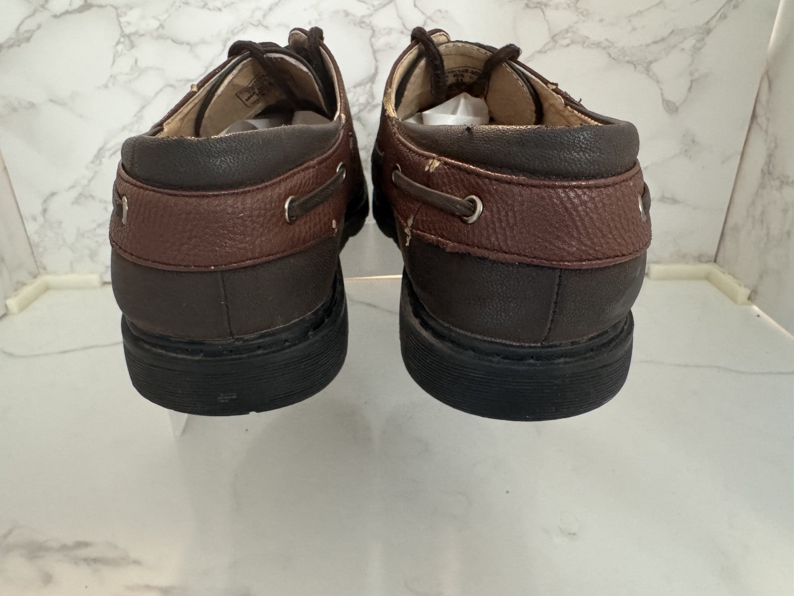 Phat Classic By Phat Farm Size Men's Two-Tone Leather Boat Shoe, Pre-owned, Good