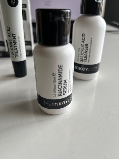 The INKEY List The Breakout 3-Pc Set Acne Skin Acid Treatment Cleanser Serum NIB