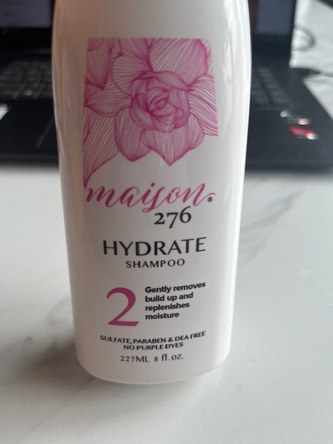 Maison 276 Haircare Hydrate Step 2 Shampoo 8oz Removes Buildup,Paraben Fr Sealed