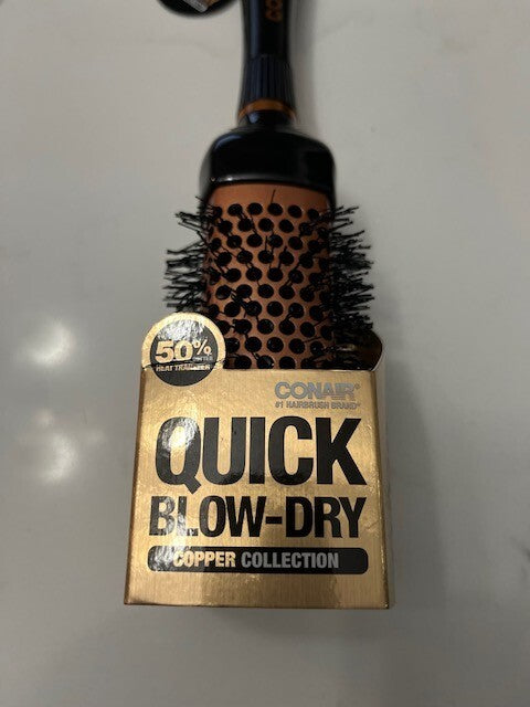 CONAIR Quick Blow Dry Pro Copper Collection Round Hair Brush & Conair Curl Iron