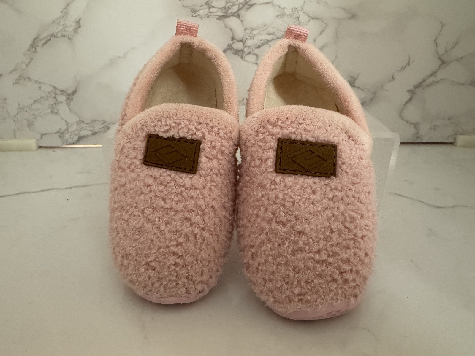 Lefflow Girls Baby Pink Toddler Faux Fur House Slipper, Pre-owned, Excellent