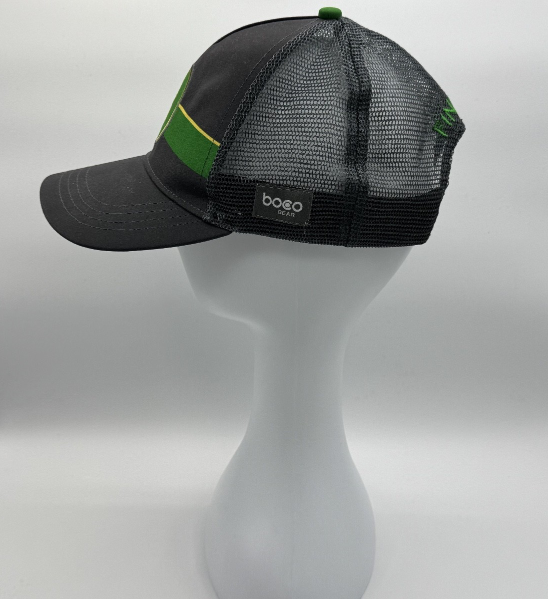 Boco Gear World Class Gravel Race SBT GRVL Finisher Trucker Hat, Green & Grey