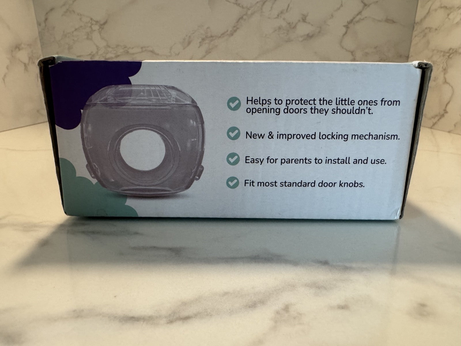 Wappa Baby Parent Children Grip Door Knob Covers, Clear, One Size 4Ct. NIB NEW
