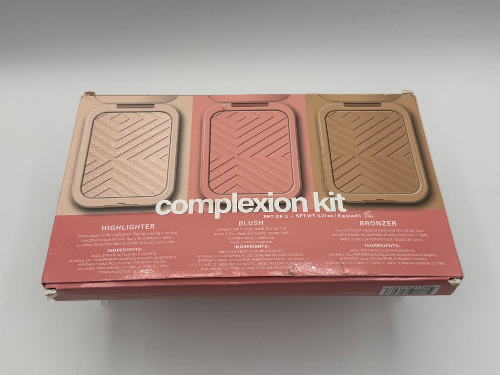 3 Pcs• Complexion Kit Highlighter, Blush, Bronzer, Contour Powder Makeup Cubes