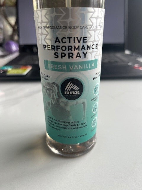 RBX Active Performance Spray Fresh Vanilla 8.1 oz all skin types SEALED NEW