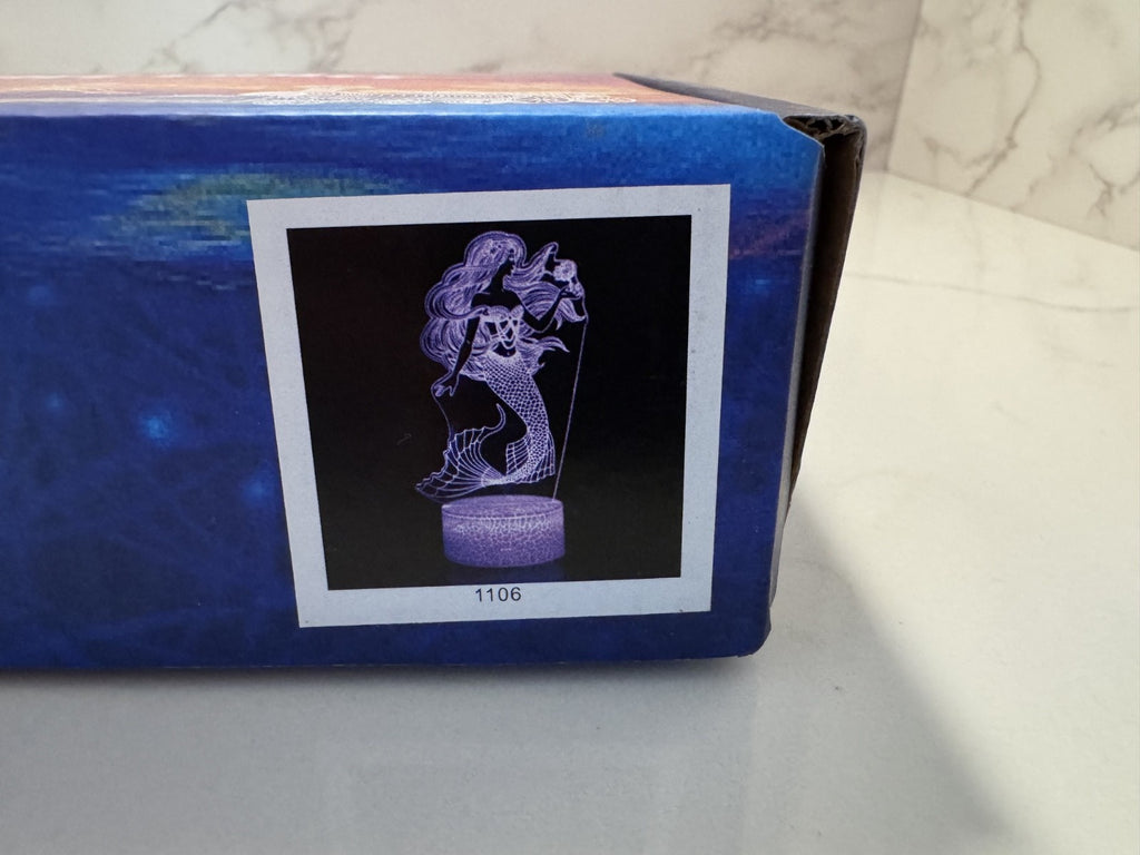 Nice Dream Mermaid 3D Illusion Lamp Mermaid Light Changing Colors w/Remote NEW