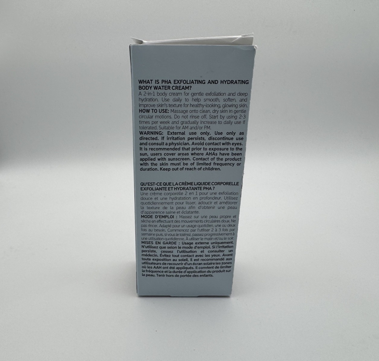 The INKEY List PHA Body Water Hydrating 2-in-1 Exfoliating Cream 5oz Moisturizer