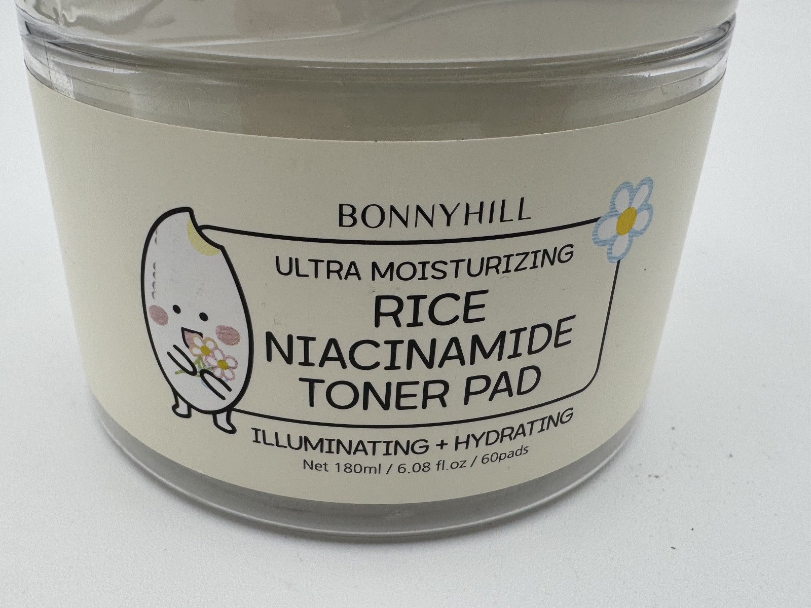BonnyHill Rice Niacinamide Illuminating & Hydrating Toner Pad, 60pads NEW SEALED