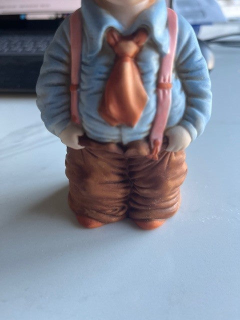 Vintage Ceramic Clown Enesco Imports "SPENDERS" 1986 Collectable 6 in
