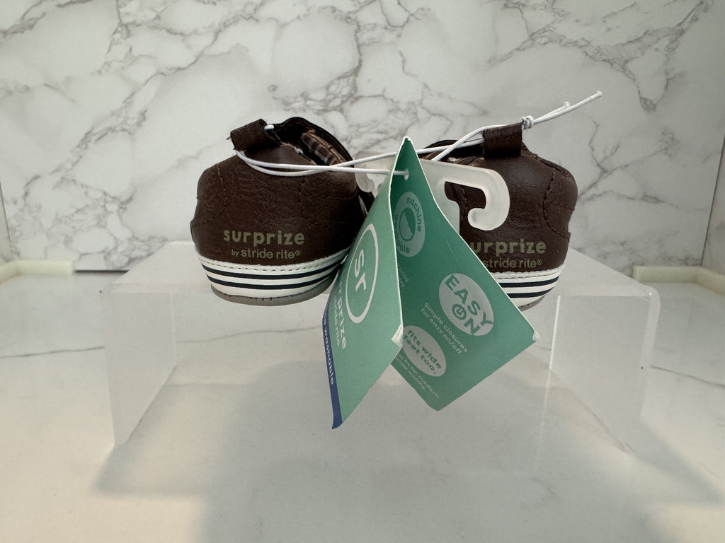 Surprize Stride Rite Stage 1 Shoe Size 12-18 Months Brown Soft Flexible NWT