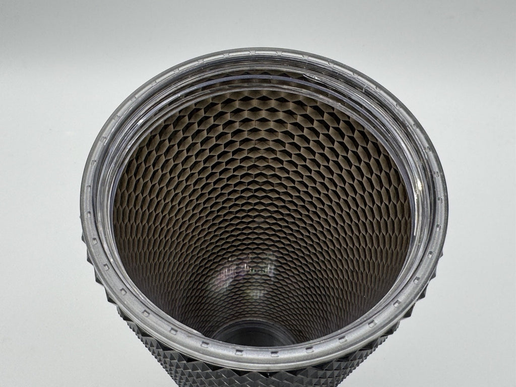 Diamond Studded 24 Ounce Drink Tumbler Black w/ New Straw Double Wall, pre-owned