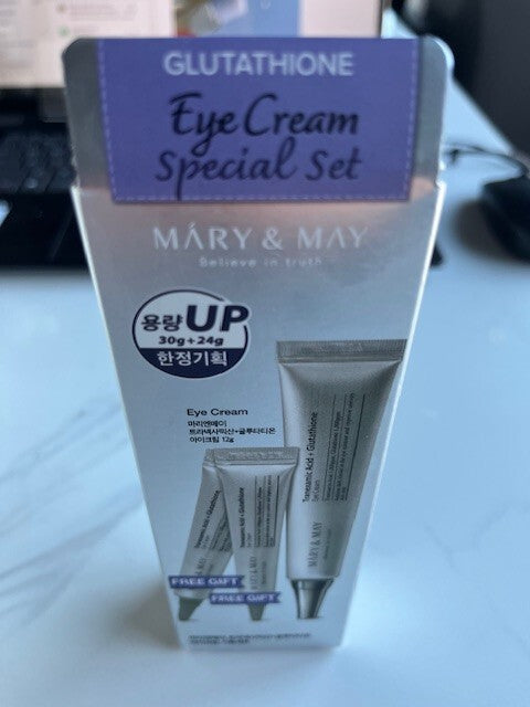 Mary & May Tranexamic, Glutathione 3pc. Eye Cream Special Set (30g/1pc +12g) NIB