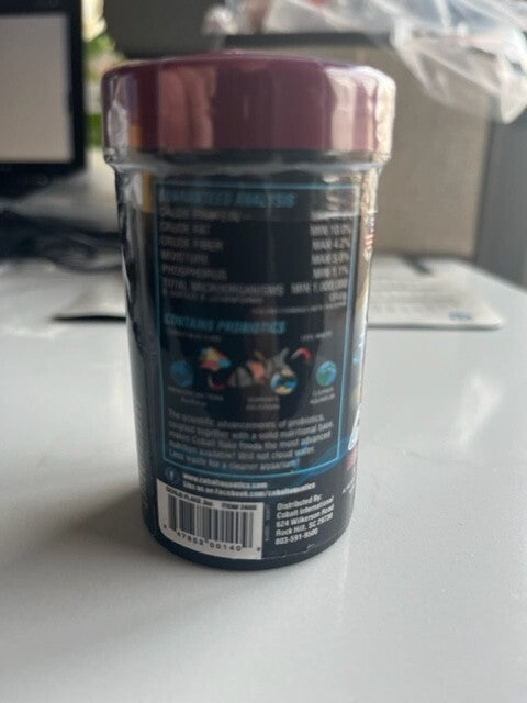 COBALT AQUATICS CICHLID PREMIUM FISH FLAKES + PROBIOTICS .05 oz -SEALED