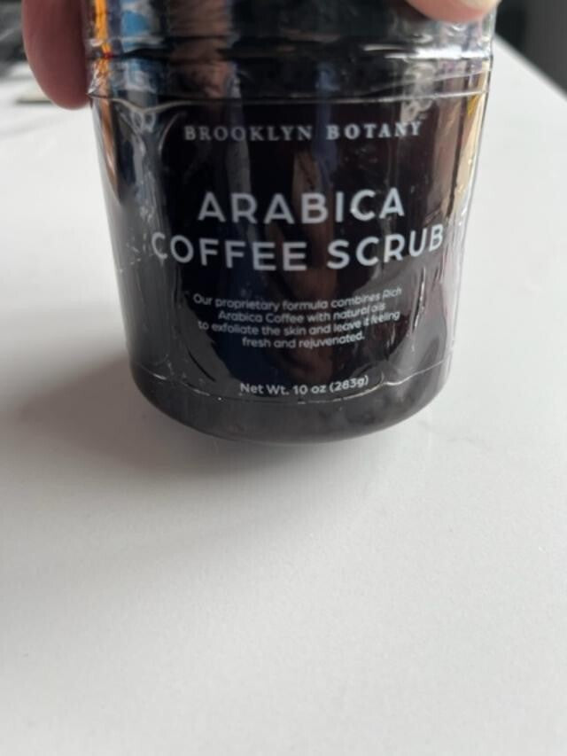 BROOKLYN BOTANY ARABICA COFFEE BODY SCRUB & FACE SCRUB - 10 oz SEALED