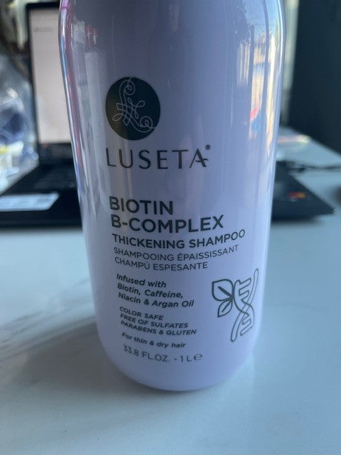 Luseta Biotin B Complex Thickening Shampoo 33.8 Oz Biotin Caffeine Niacin & Arga