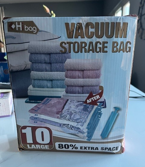 NEW 10 Pack Large Vacuum Storage Bags w/ Pump Space Saver Travel College Packing