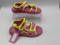 Zoogs Girls Sandals Pink, Yellow, Blue Flowers, W/Strap Closure Sz 13, SOFT, NEW