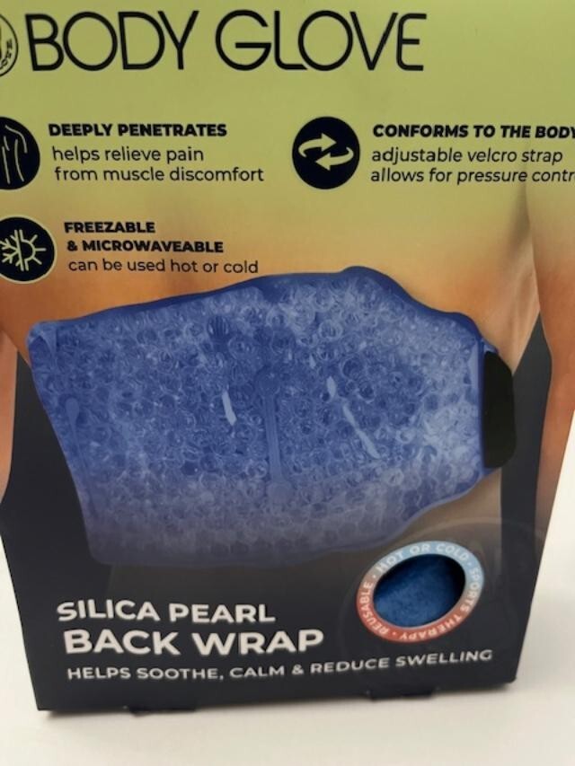 Body Glove Hot Cold Reusable Gel Bead Silica Sport Therapy Back Wrap Non Toxic