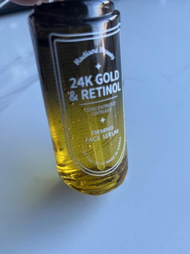 Radiant Beauty 24K GOLD & RETINOL Firming Facial Serum Moisturizing Aging NO CAP