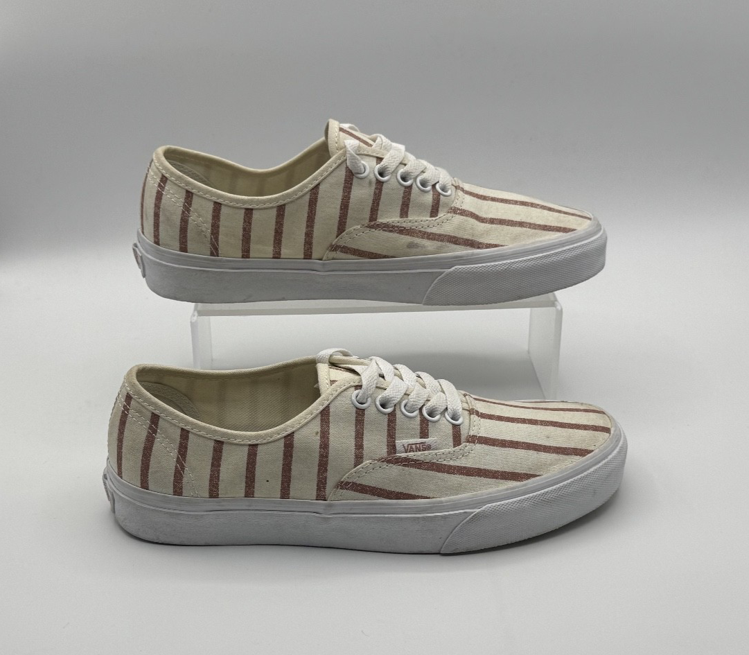 Vans X Madewell Authentic Unisex Lace Up Shoe, Men's 7, Women's 8.5, Pink/White