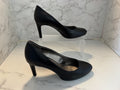 Womens Bandolino Leather Black Pumps, Banbatell 03-SC, 3 inch Heels, Size 9M