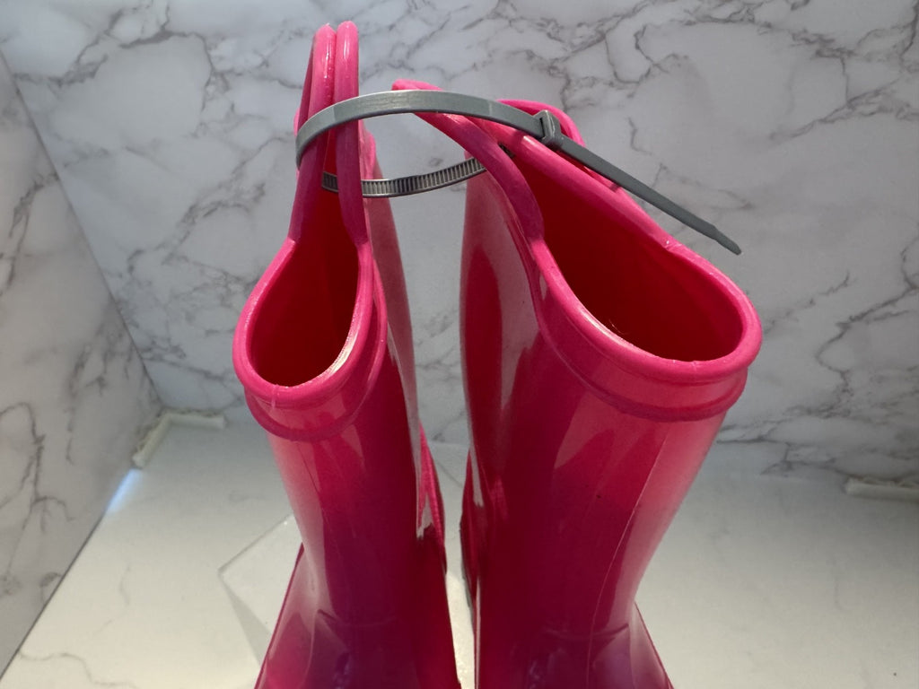 ZOOGS Hot Pink Rain or Garden Boots Girls Size 13, Black Soles Brand New