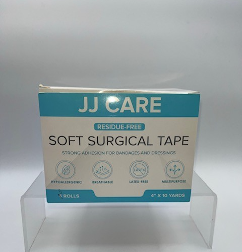 3 pk.- JJ CARE Soft Surgical Tape 4 x 10 Yards Soft Cloth Medical Latex Free NEW