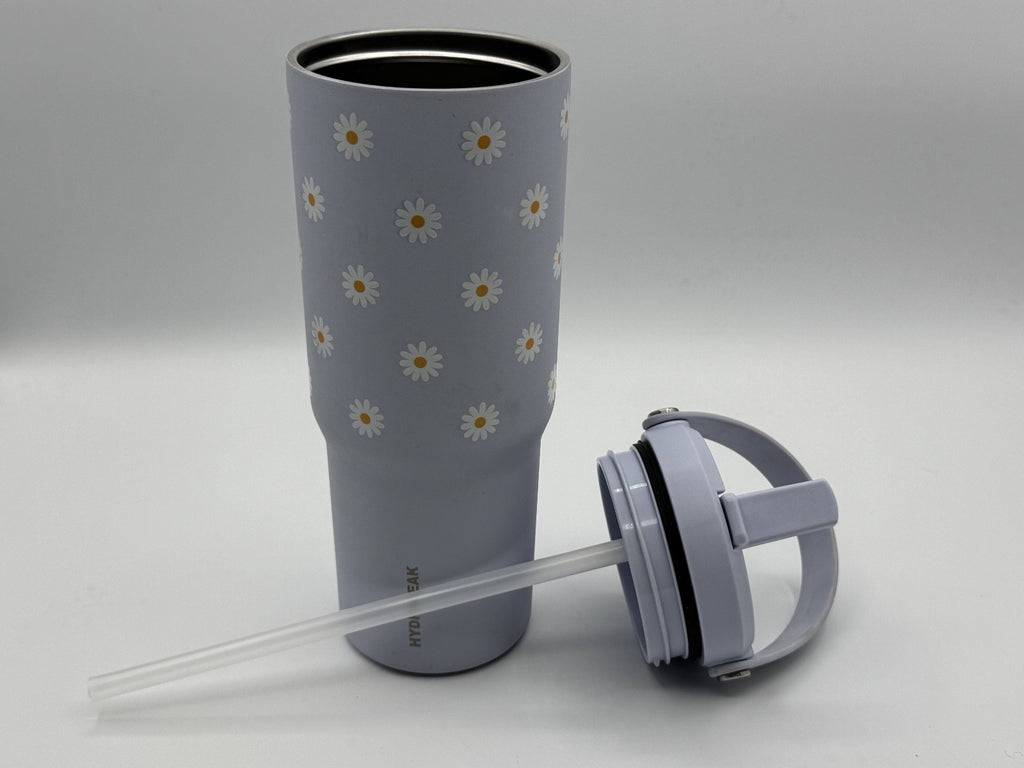 Hydrapeak 32 Ounce Daisy Print Lilac Stainless Steel Tumbler