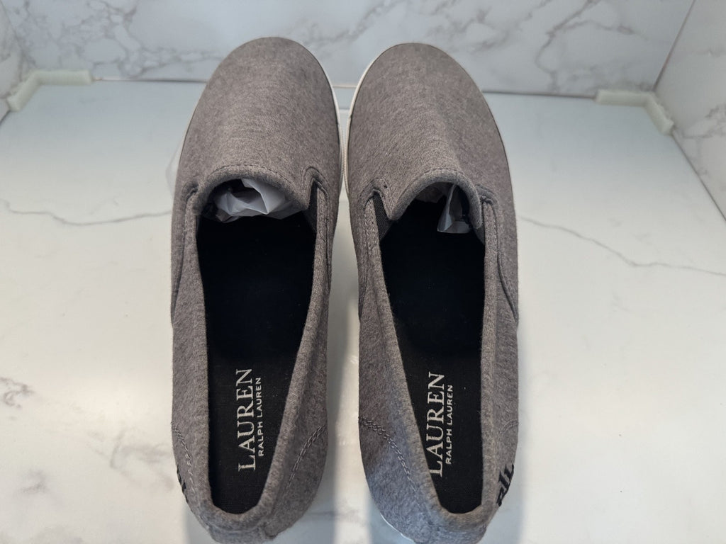 Ralph Lauren Janis Sneaker Shoe Slip-On Gray Chambray Women's Size 10B, Pre-owne
