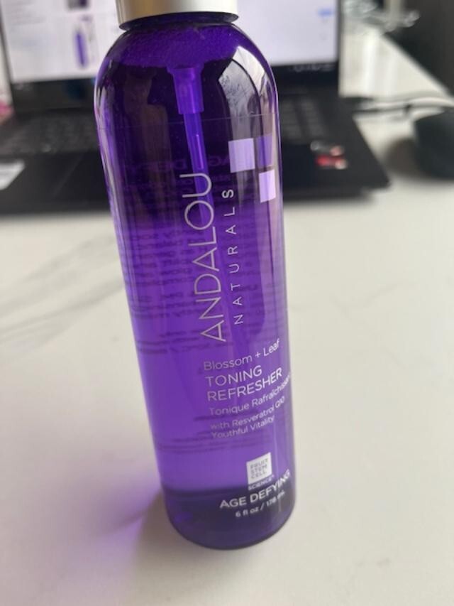 Andalou 99% Natural Age Defying Facial Toning Refresher Spray Blossom &Leaf 6oz