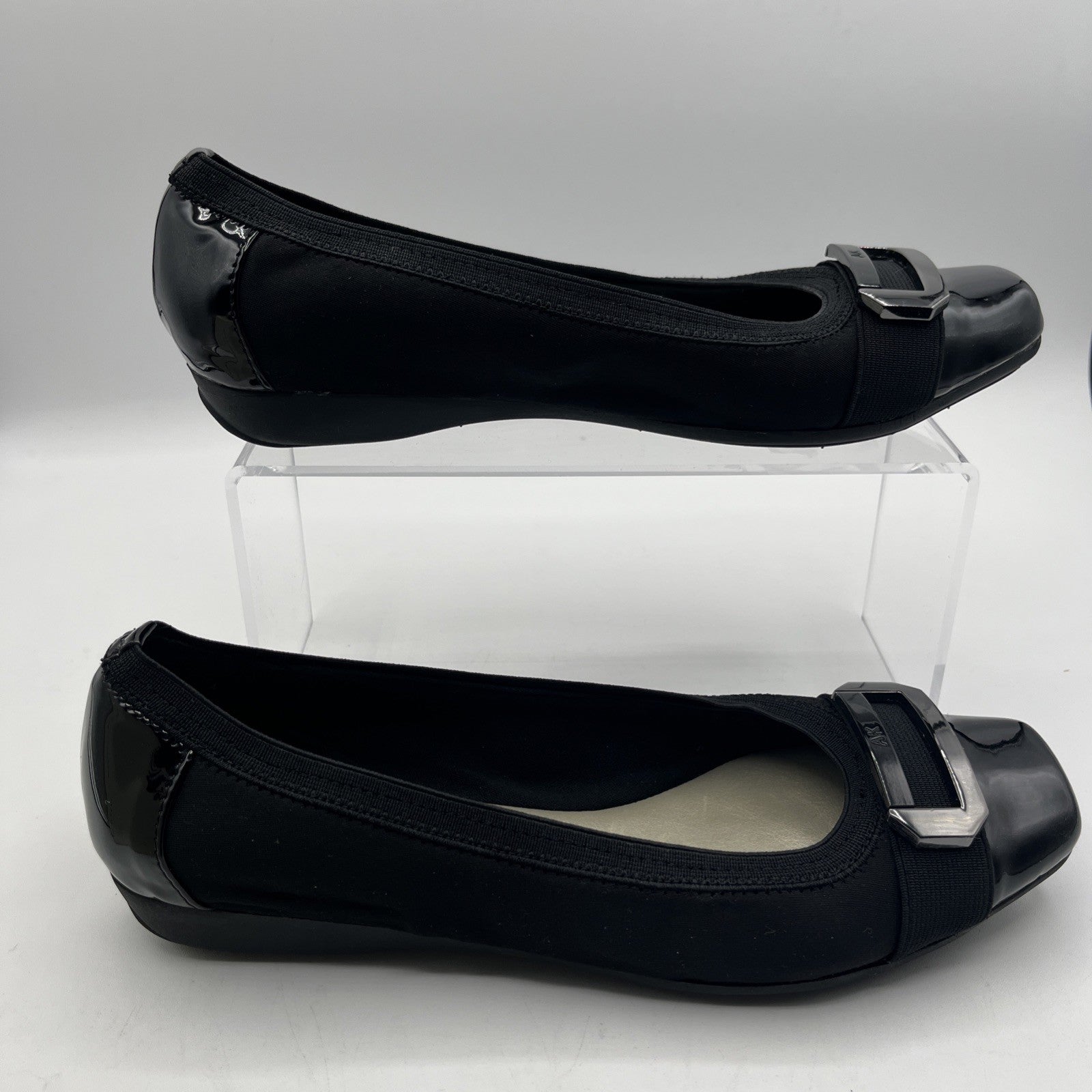 Anne Klein Signature AKUPLIFT 2 iflex Women Shoes Sz 8M Ballet black Slip on NIB