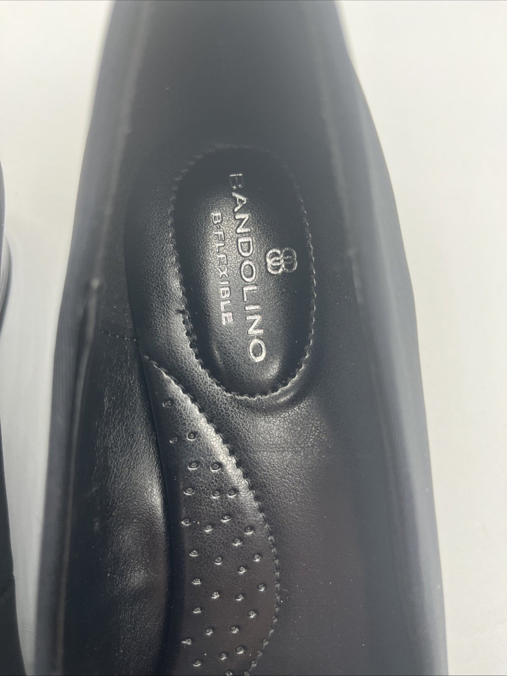 Bandolino Peep-Toe Dress Low Wedge Pumps Candra Black, Slip-on, Sz.6W, NIB