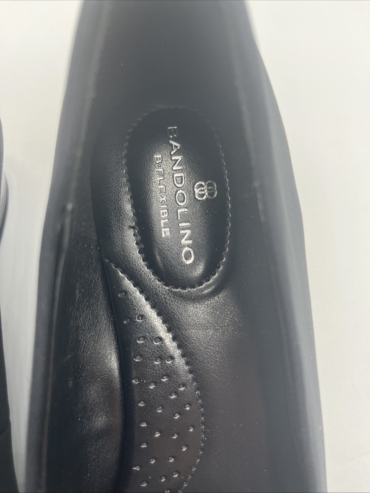 Bandolino Peep-Toe Dress Low Wedge Pumps Candra Black, Slip-on, Sz.6W, NIB