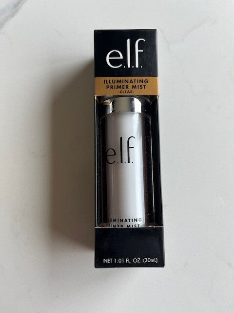 e.l.f. Cosmetics illuminating Primer Mist Clear, Smooth Makeup, Preps Skin NIB