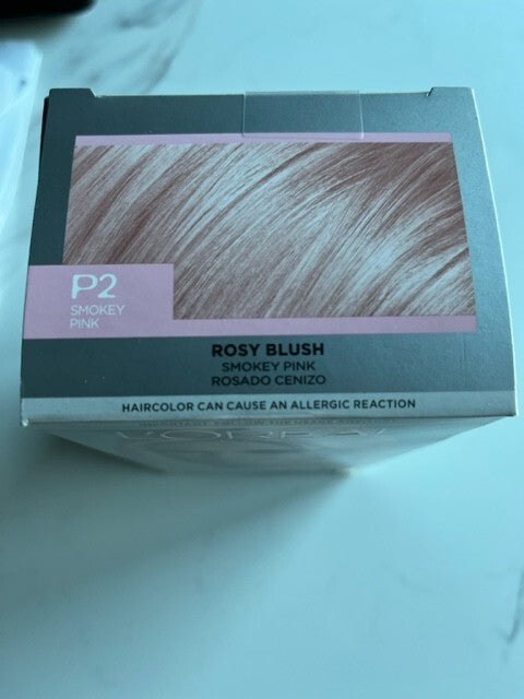 L'Oréal Paris Feria Pastels Hair Color, P2 Rosy Blush Smokey Pink Hair Dye NIB