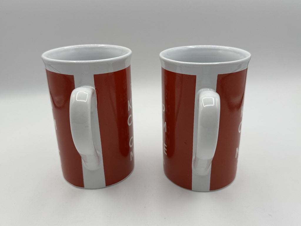 2pc.-Keep Calm and Make Tea & Call Mom by Bay Island 5" , 12 oz Tea Cup, NEW