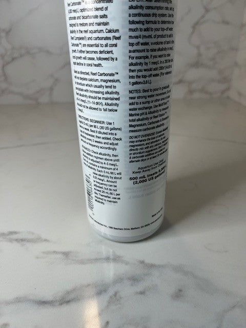 Seachem Reef Carbonate 500mL Concentrated Liquid Raises Carbonate Alkalinity KH