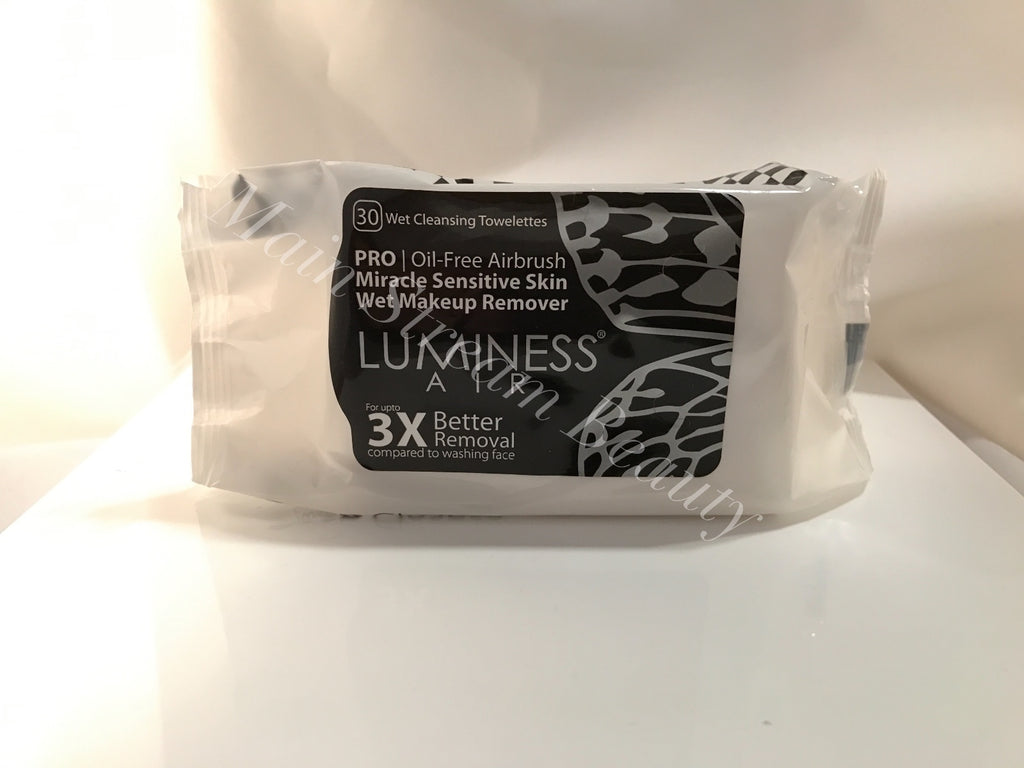  Luminess Airbrush 2 PK. Face Cleanser/Makeup Remover Oil-Free Wipes COMBO Pack