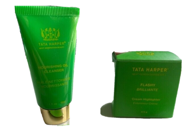 Tata Harper VERY FLASHY Cream Highlighter 4.5g VITAMIN-INFUSED + Cleanser+ Samp