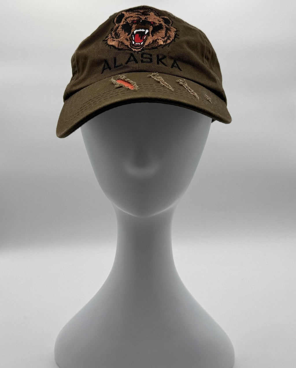 Arctic Circle Alaska Baseball Cap Hat Grizzly Bear Brown/Orange, Head Wear