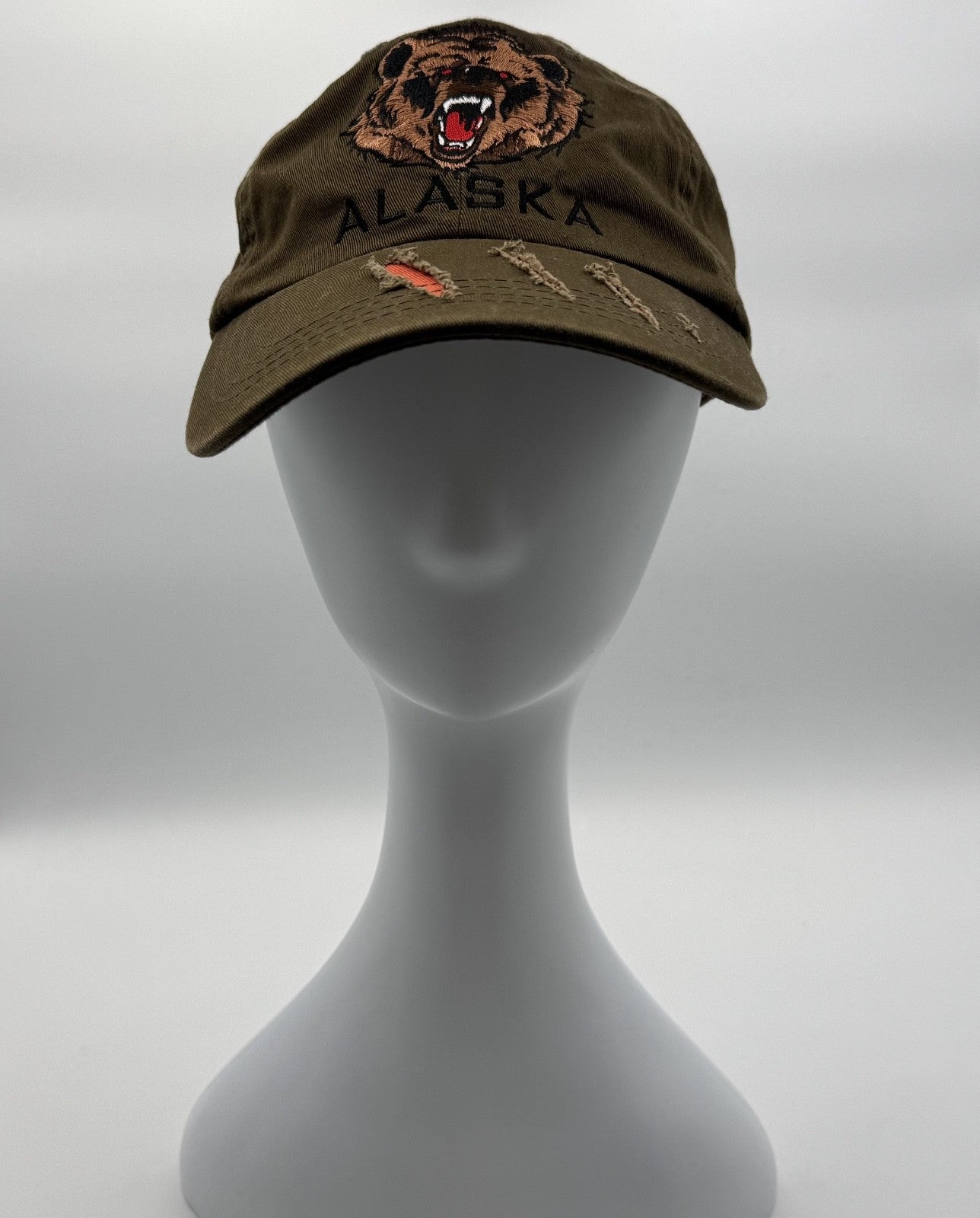 Arctic Circle Alaska Baseball Cap Hat Grizzly Bear Brown/Orange, Head Wear