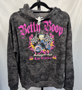 Betty Boop Hoodie Womens Small Motorcycle Club Los Angeles Gray Graphic Print